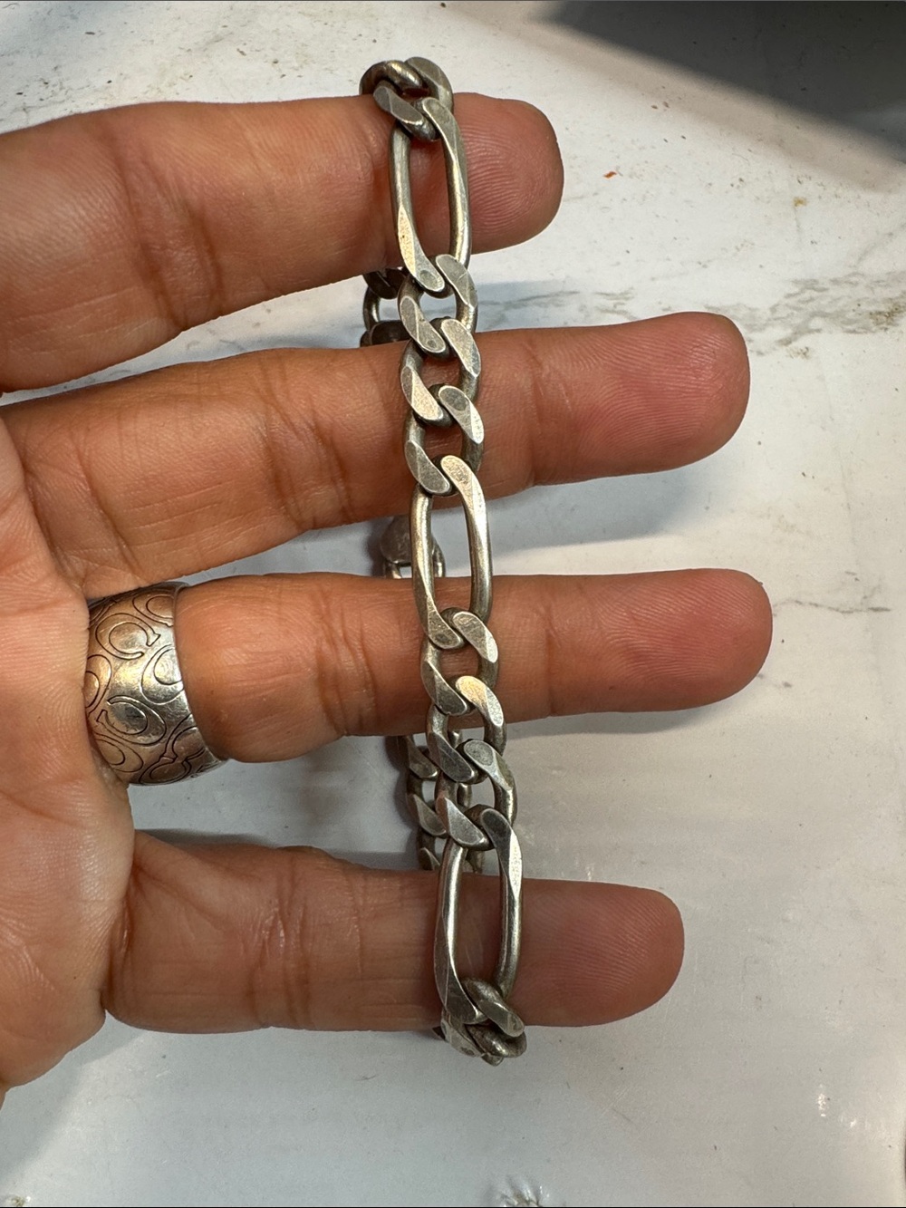 Men's Figaro Link Bracelet in Silver 925